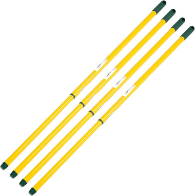 Novaliv 3 Stück Teleskop Besenstiel mit Gewinde 80-130 cm Gelb Grün Metallstiel für Besen deutsches