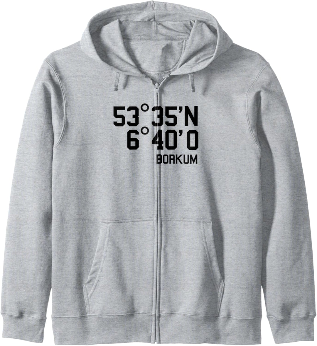 Borkum Koordinaten Shirt Insel Urlaub Geschenk Kapuzenjacke