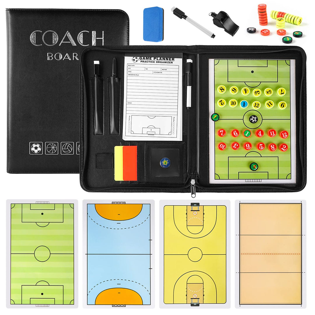 Professional Tragbar Taktikboards, Magnet Fussball Coach-Board Taktikmappe Coach-Mappe mit Trainings