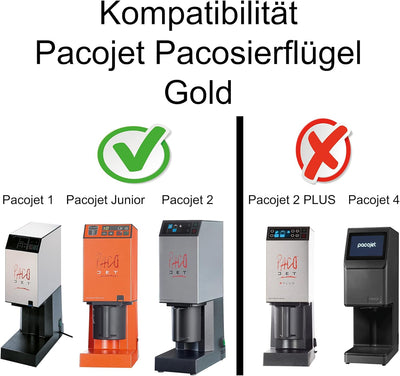 Pacojet 1, 2, 2 und Junior Pacossierflügel Gold gehärtet Titannitrid 201046