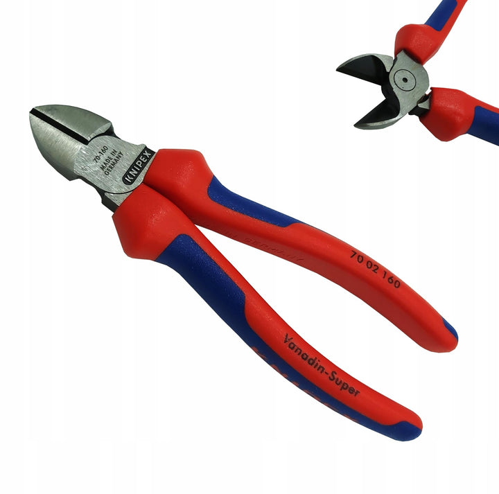 Knipex 70 02 160 Seitenschneider, Mehrkomponentengriff, schwarz atramentiert – 160 mm