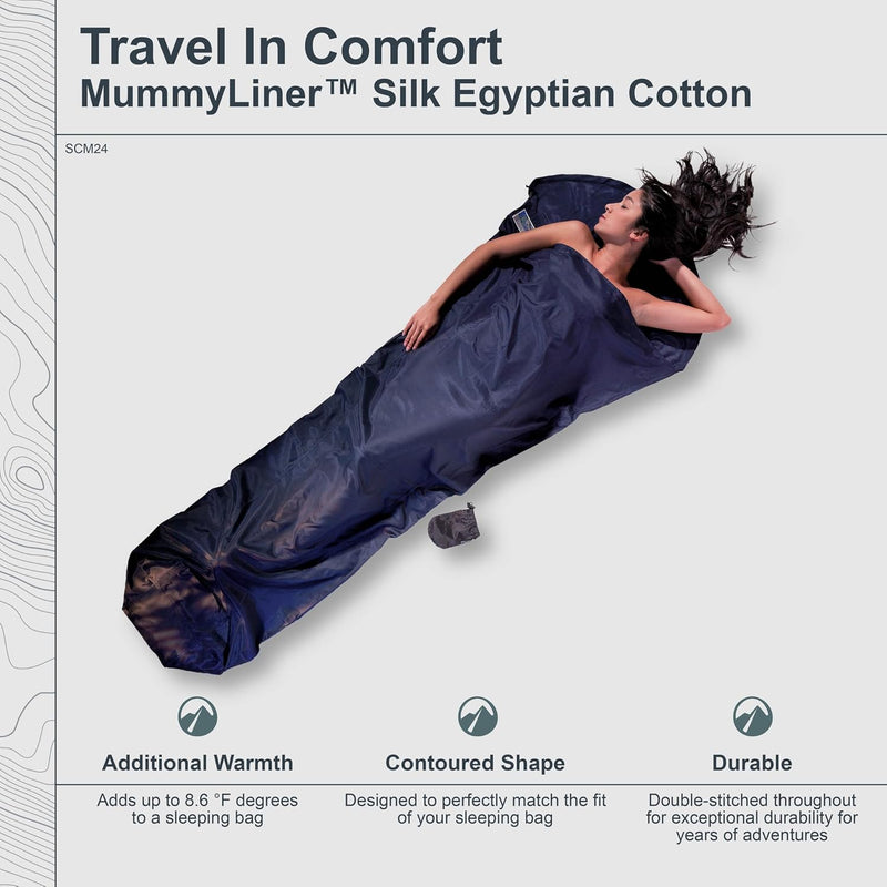 Cocoon Seiden-Baumwollschlafsack Travel Sheet - Silk/Cotton - Natur Tuareg 95"x35/22", Tuareg 95"x35