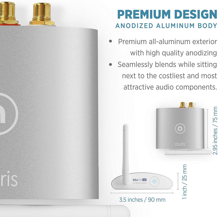 Auris Blume HD Musik 5.3 Bluetooth Receiver mit Grosser Reichweite - HiFi Wireless Audio Aux Bluetoo