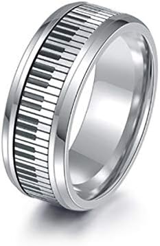 Miniblings Klavier Ring Fingerring Edelstahl Drehring Keyboard Flügel Musiker - Handmade Modeschmuck