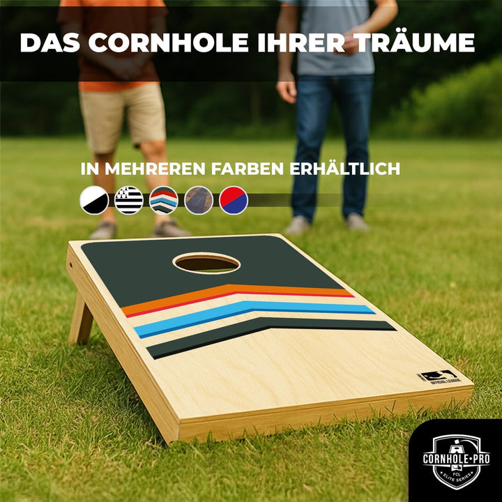 Offizielles Cornhole Spiel – 90×60 cm – Komplettes Set mit 2 Boards + 8 Säckchen – Robustes Wurfspie