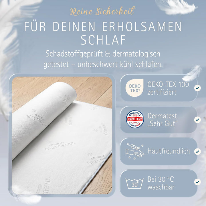 Premium Matratzenschoner Klimaregulierend – Kühlender Matratzen Schoner - Idealer Sommer Reisetopper