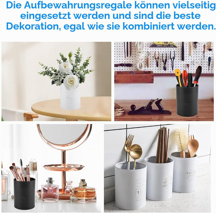 Jenngaoo Küchenutensilienhalter, 1 Liter Besteckkorb aus Edelstahl Kochbesteck Organizer Utensilienh