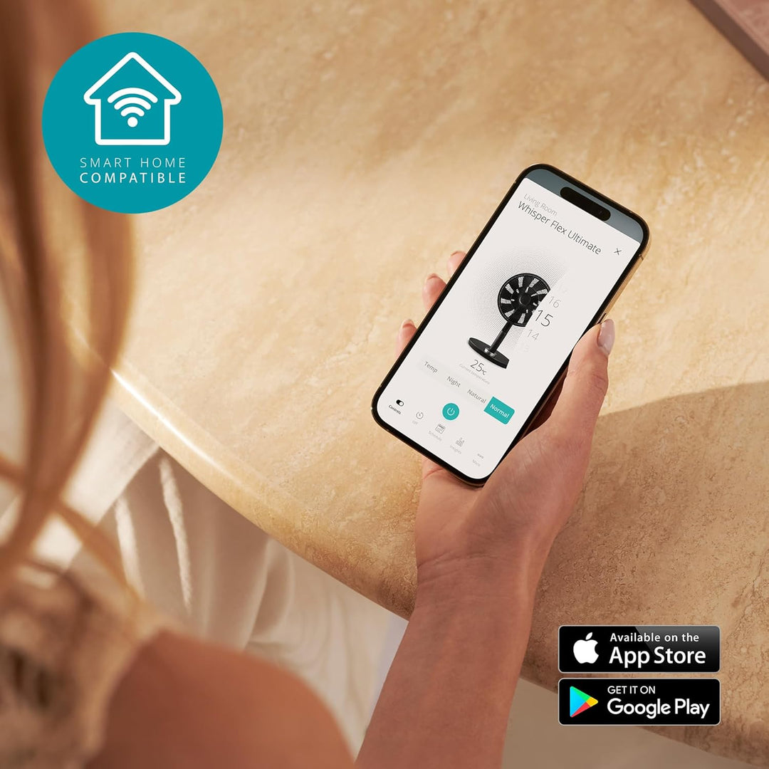 Duux Whisper Flex Ultimate Smart Standventilator Leise - Steuerung per Fernbedienung & Smartphone -