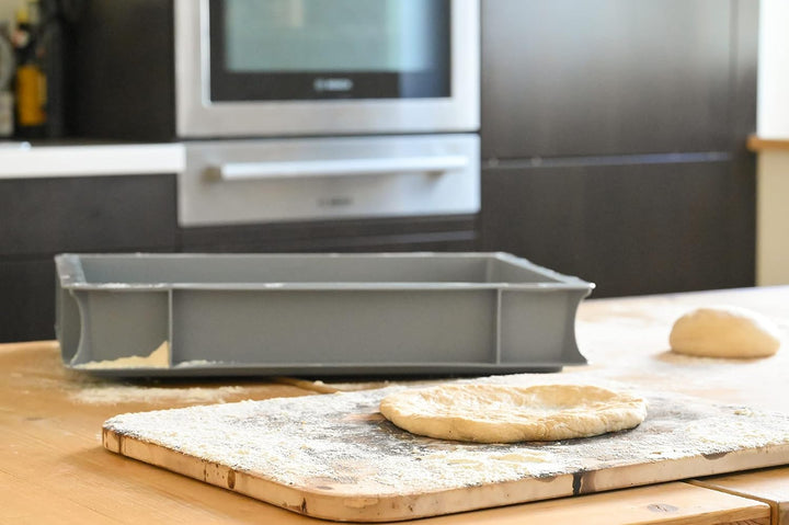 TOMASETTI Pizzaballenbox ohne Deckel - Pizza Box Masse: 30x40 x8cm - Teigwanne für Pizzateig und meh
