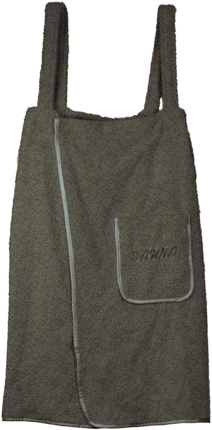 EXKLUSIV HEIMTEXTIL Sauna Set 3-Teilig Frottee Saunakilt Sarong Saunatuch Damen dunkelgrau Dunkelgra