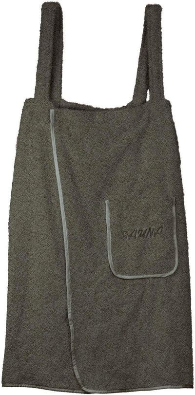 EXKLUSIV HEIMTEXTIL Sauna Set 3-Teilig Frottee Saunakilt Sarong Saunatuch Damen dunkelgrau Dunkelgra