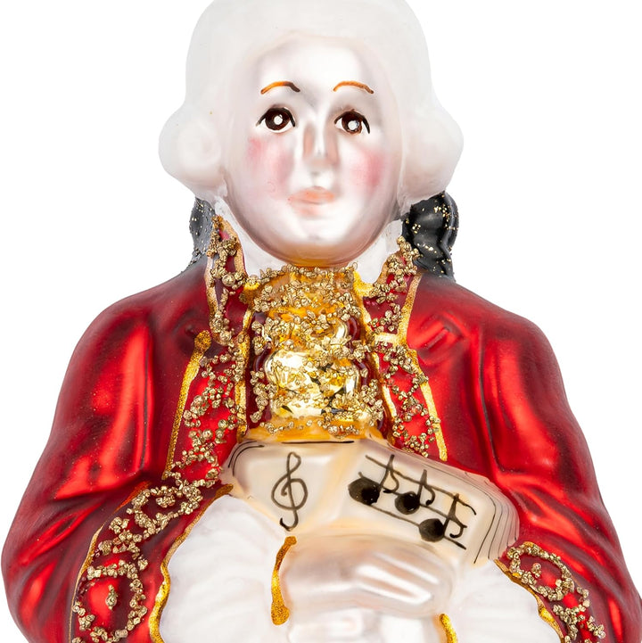 SIKORA Mozart besondere Weihnachtskugel Glas Christbaumschmuck Deko Figur Weihnachten Anhänger Ornam