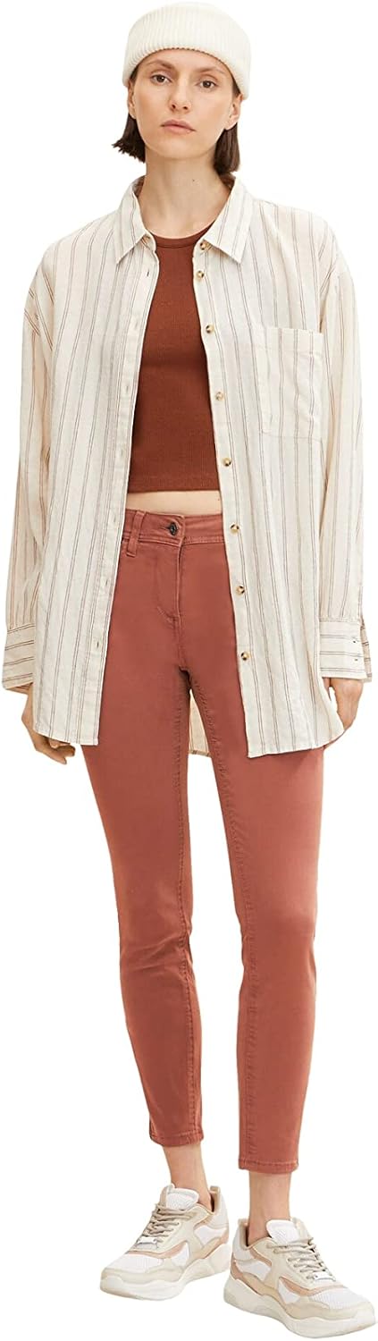 TOM TAILOR Damen Alexa skinny fit trousers 38W / 30L 30041 - Grounded Brown, 38W / 30L 30041 - Groun