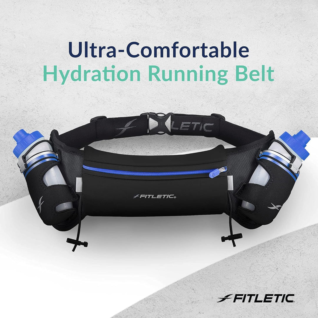 Fitletic Hydra 16oz Laufgürtel S/M Schwarz / Blau, S/M Schwarz / Blau