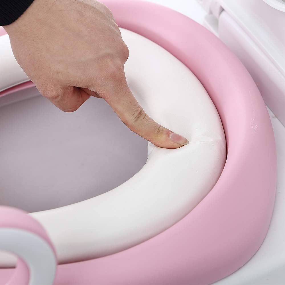 Toilettensitz Kinder mit Treppe, Kinder Toilettensitz Toilettentrainer, Weicher WC Sitz, Faltbar Kin