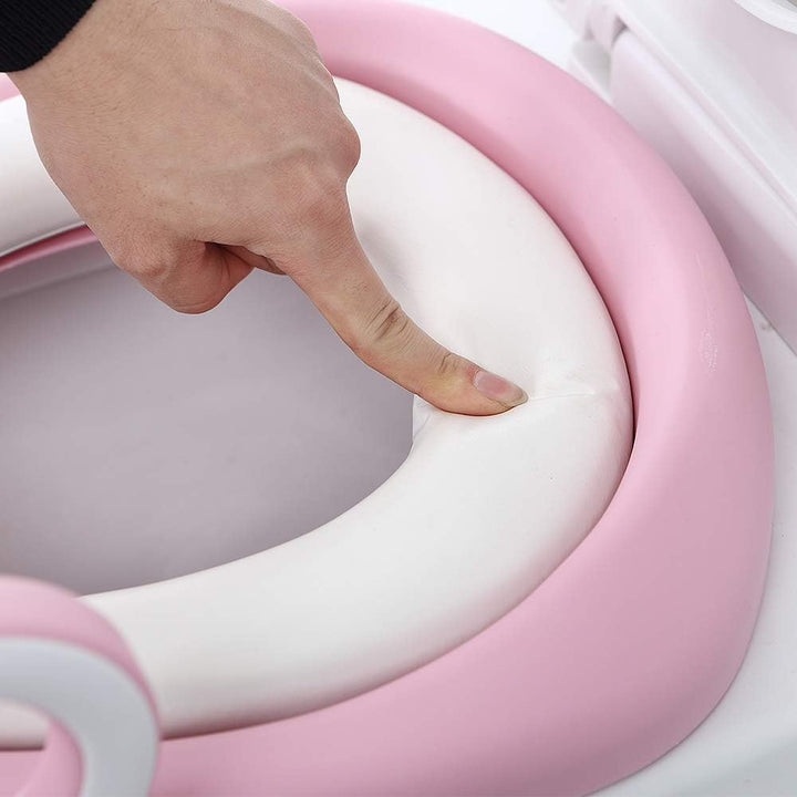 Toilettensitz Kinder mit Treppe, Kinder Toilettensitz Toilettentrainer, Weicher WC Sitz, Faltbar Kin