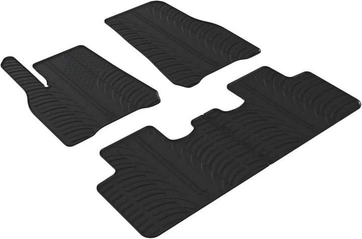 Gledring Satz Gummimatten kompatibel mit Tesla Model Y 2020- (T Profil 4-teilig), 0645, Schwarz