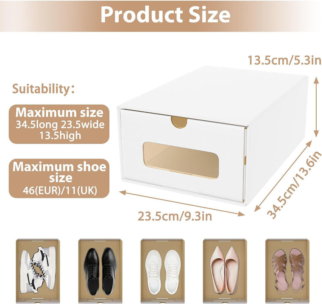 30 Stück Schuhboxen Stapelbar Boxen-Set,Aufbewahrungsbox Schubladen aus Pappe Karton,Schuhkarton Ord
