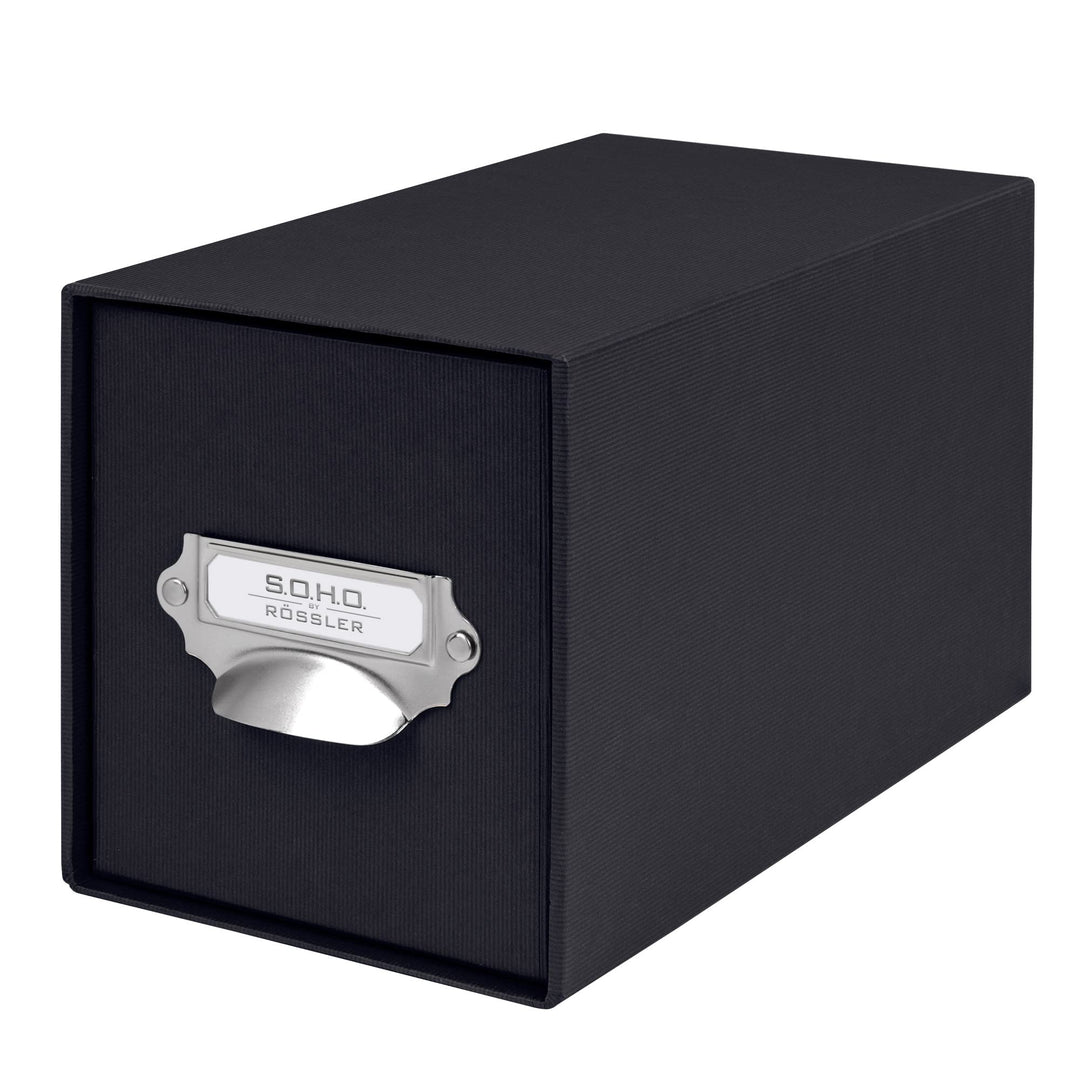 Rössler 1327452700 - S.O.H.O. Aufbewahrungs CD-Schubladenbox, mit beschriftbarem Einsteckschild und