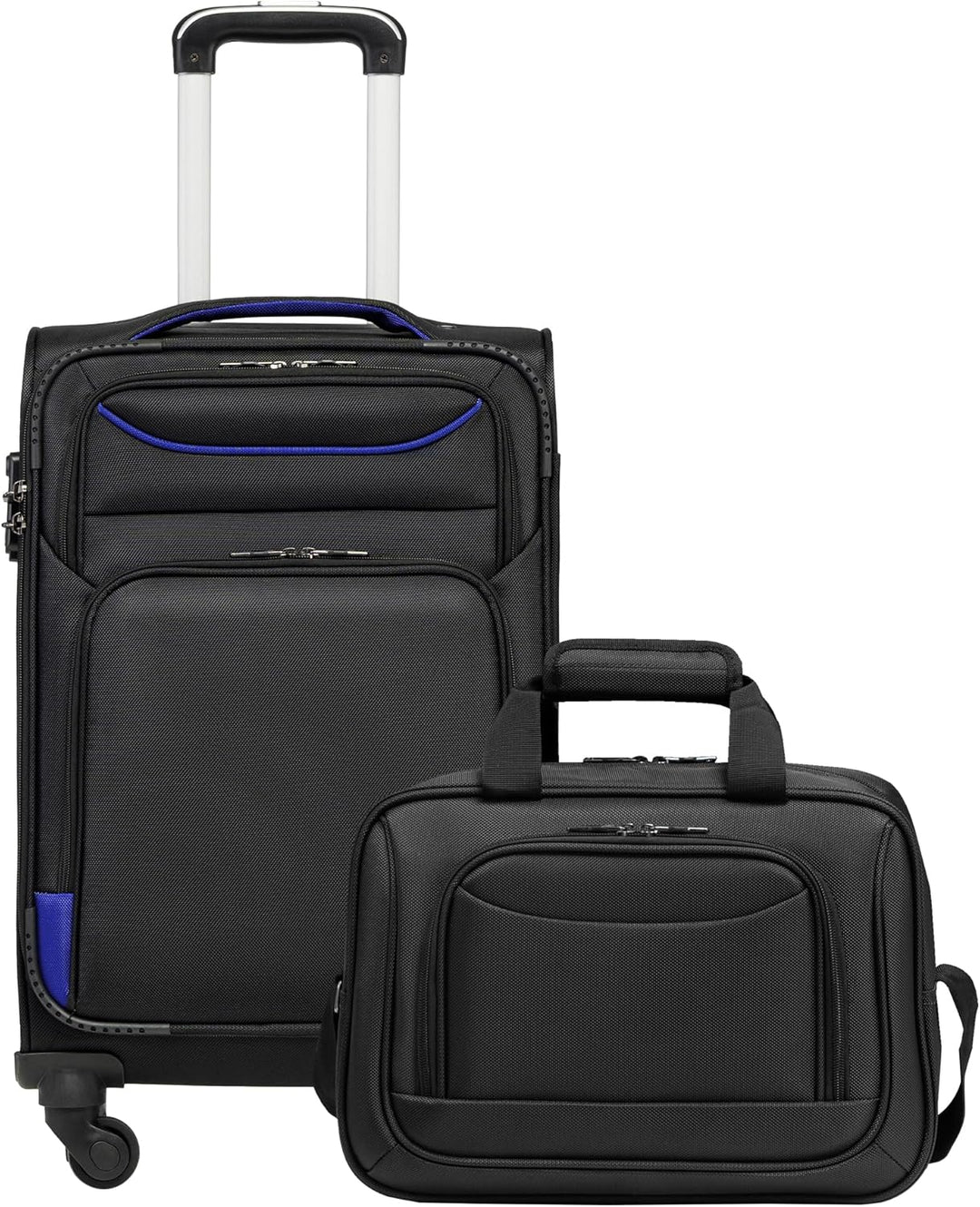 COOLIFE Koffer Trolley Koffer Reisekoffer von 4 Rollen Stoffkoffer Handgepäck TSA-Schloss Der Koffer