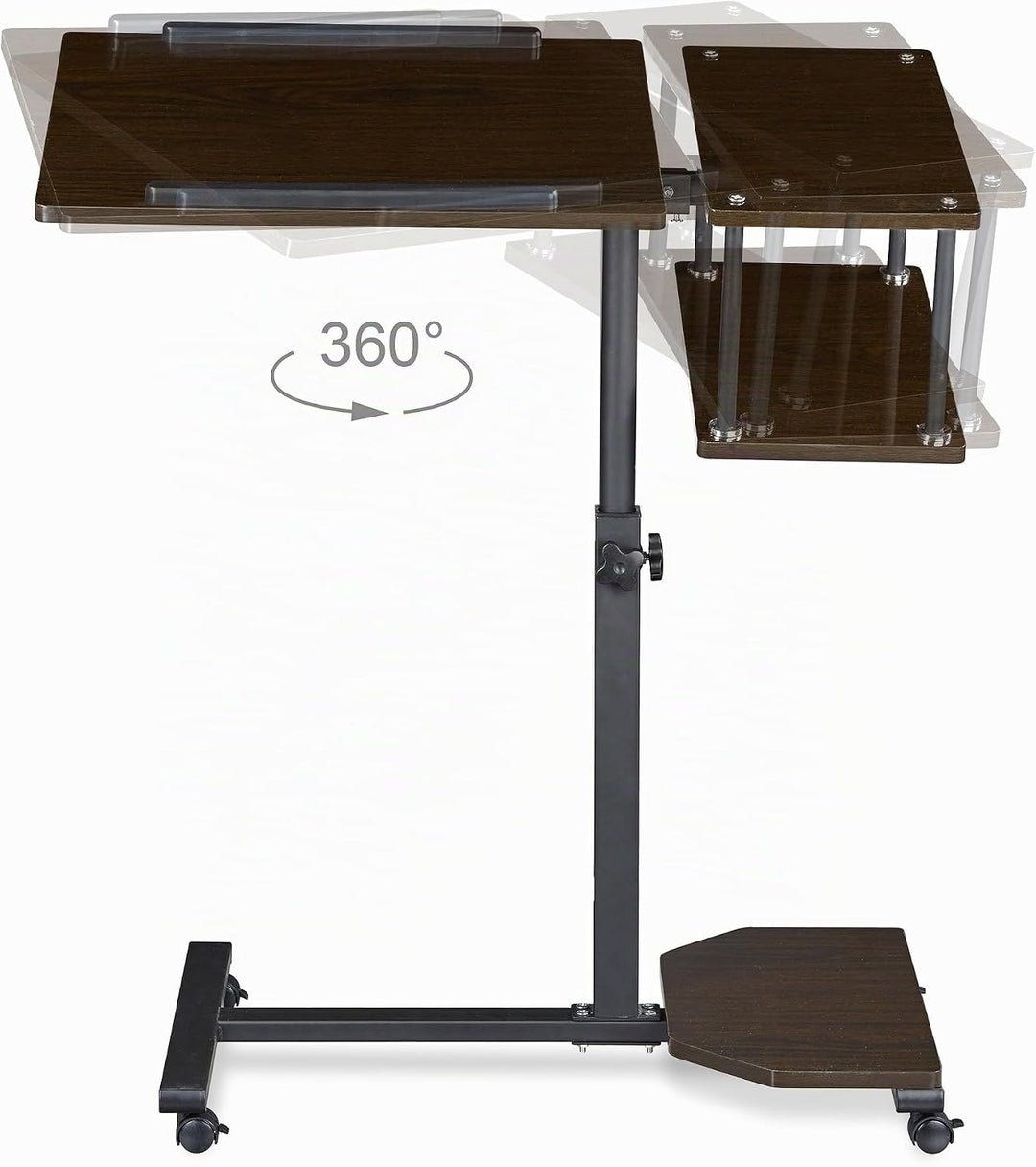 Relaxdays Laptoptisch höhenverstellbar XL HBT: 100 x 77 x 40 cm Grosser Notebook Tisch als Sofatisch