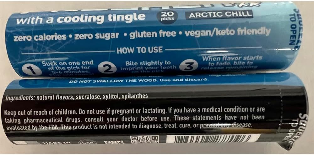 Xero Picks Freshen Zahnstocher mit aromatisiertem Duft, kühlender frischer Atem – 100 Plektren – 5 S