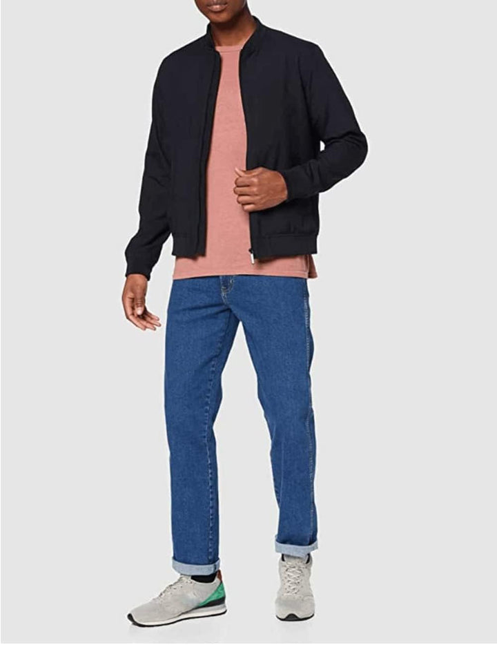 Wrangler Herren Jeans Texas - Regular Fit - Blau - Arm Strong W29-W50 Stretch 40W / 34L Best Rocks,