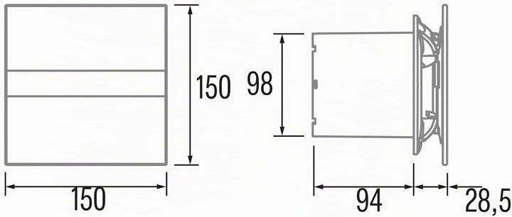CATA, Lüfter 8422248056076, 200 W, 230 V, Silbergrau