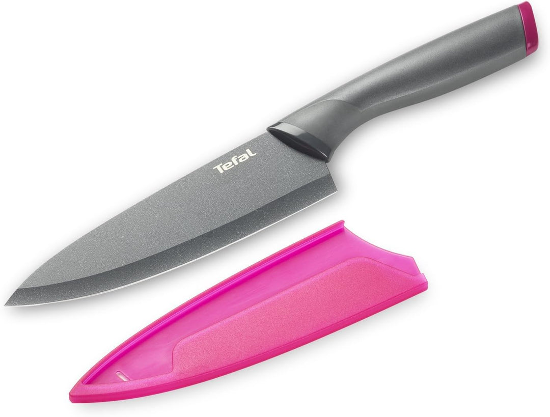 Tefal K122S2 Fresh Kitchen 2er Set Kochmesser 15 cm + Gemüsemesser 9 cm | Edelstahl Klinge + titanve