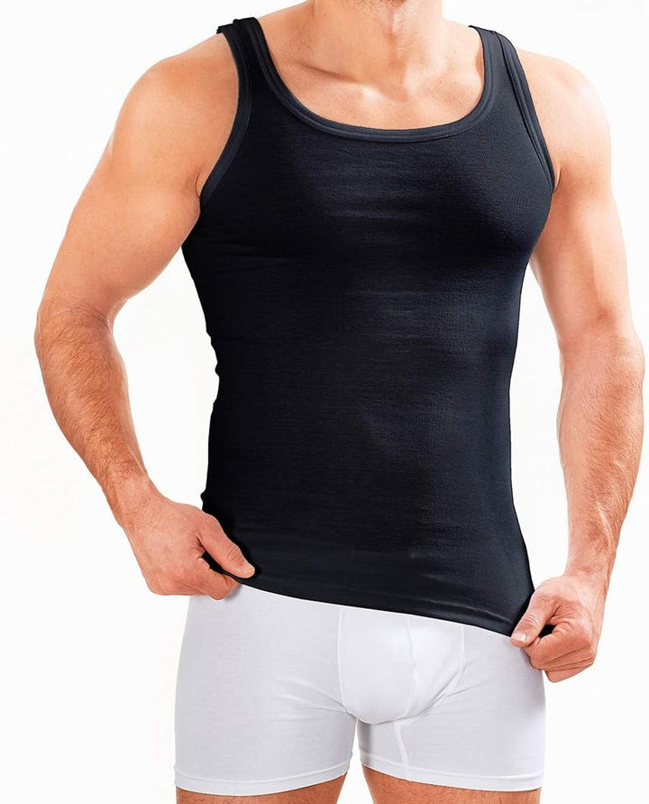 MERISH Herren Unterhemd 5er Pack Tank Top Feinripp Baumwolle 400 M 400b-10 Mix2 10er Set, M 400b-10
