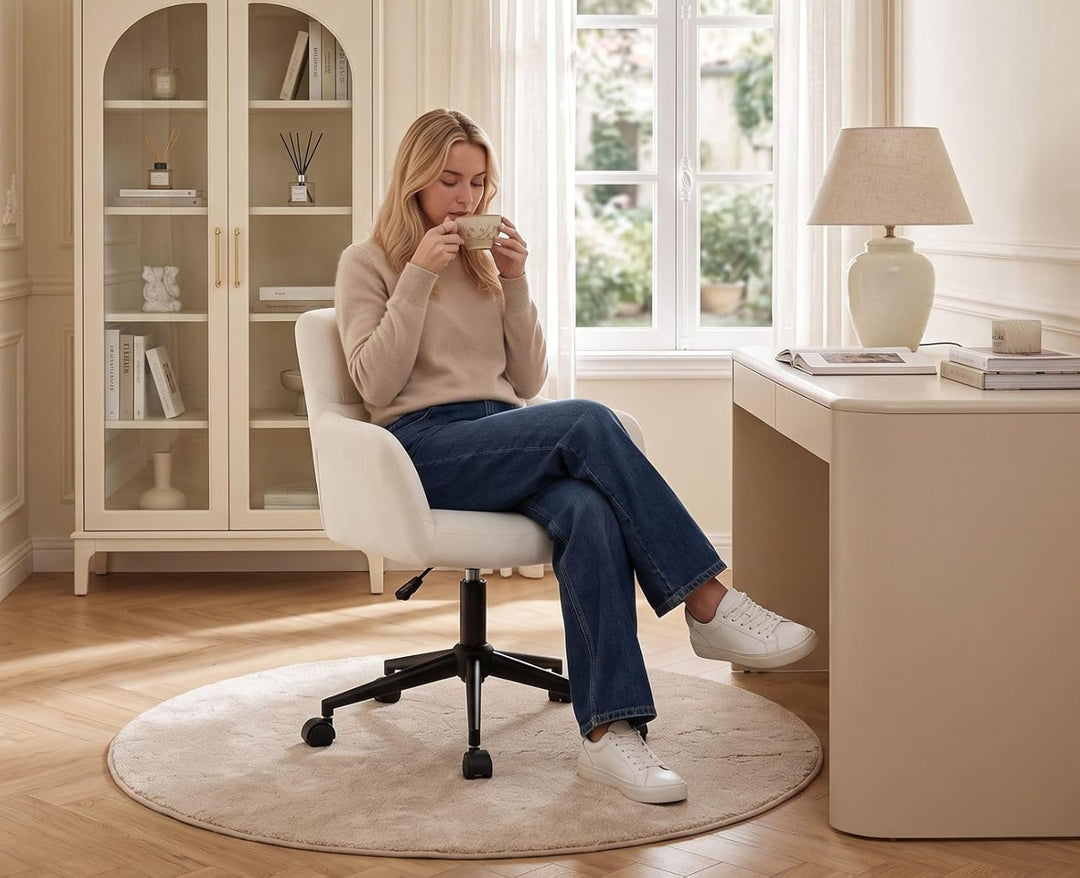 chairus Schreibtischstuhl Samt Bürostuhl 360° Drehstuhl Sessel Arbeitsstuhl Wohnzimmer Schlafzimmer