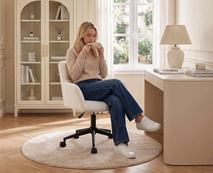 chairus Schreibtischstuhl Samt Bürostuhl 360° Drehstuhl Sessel Arbeitsstuhl Wohnzimmer Schlafzimmer