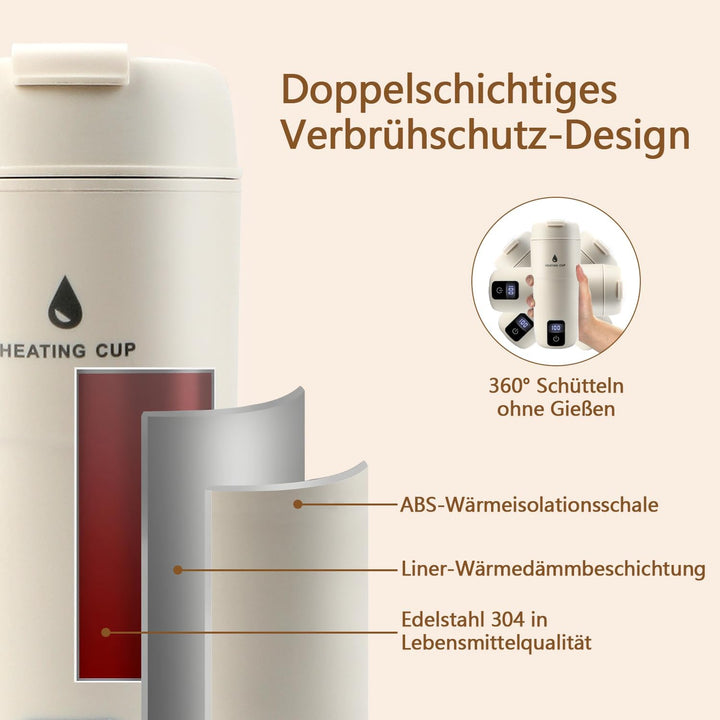 Reise Wasserkocher Klein,220V 300W Tragbarer Elektrischer Wasserkocher mit Automatischer Abschaltung