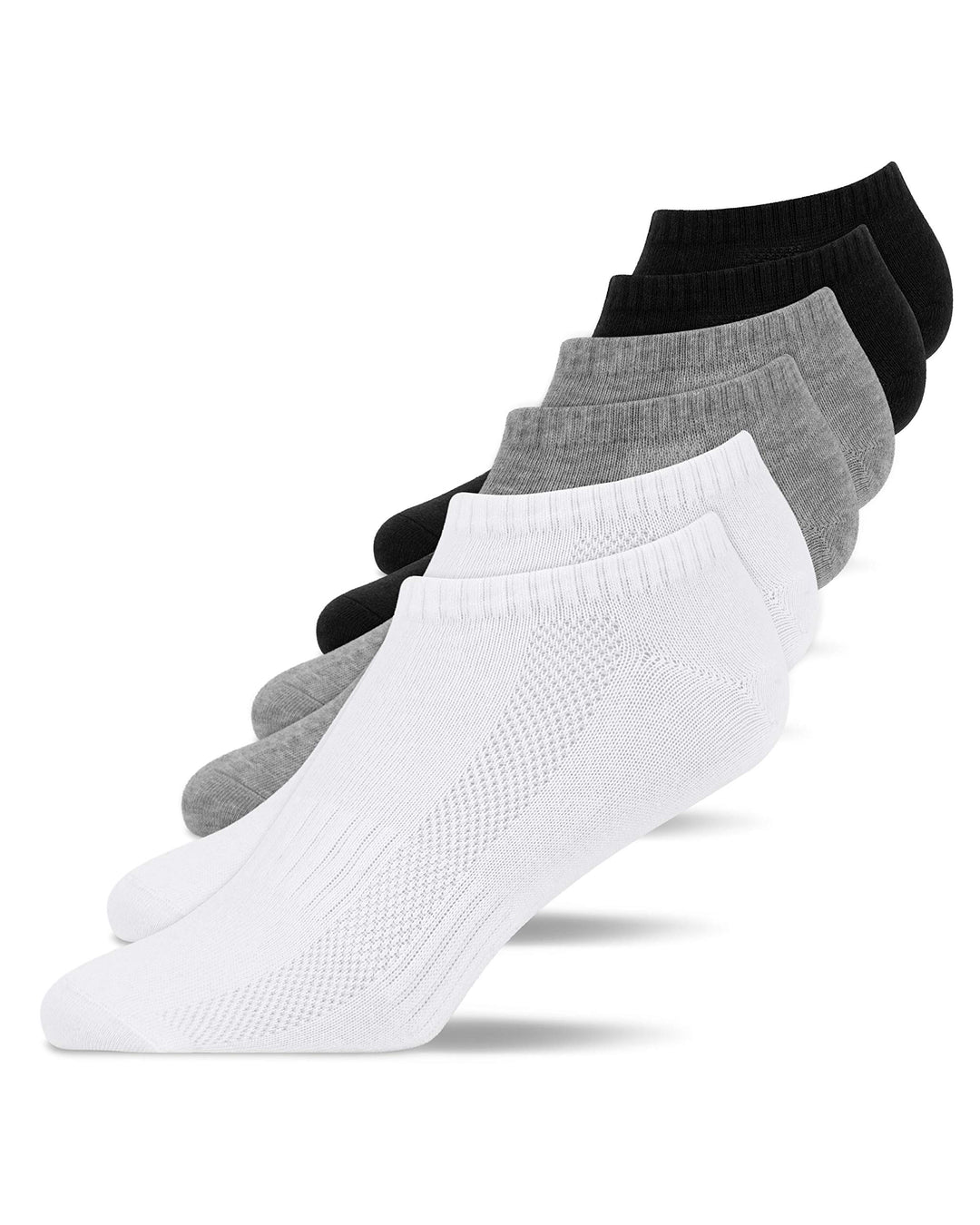 Snocks Sneaker Socken Herren &amp; Damen 6er Set Gr. 35-50 Kurze Socken Baumwolle 2x Schwarz + 2x Weiss