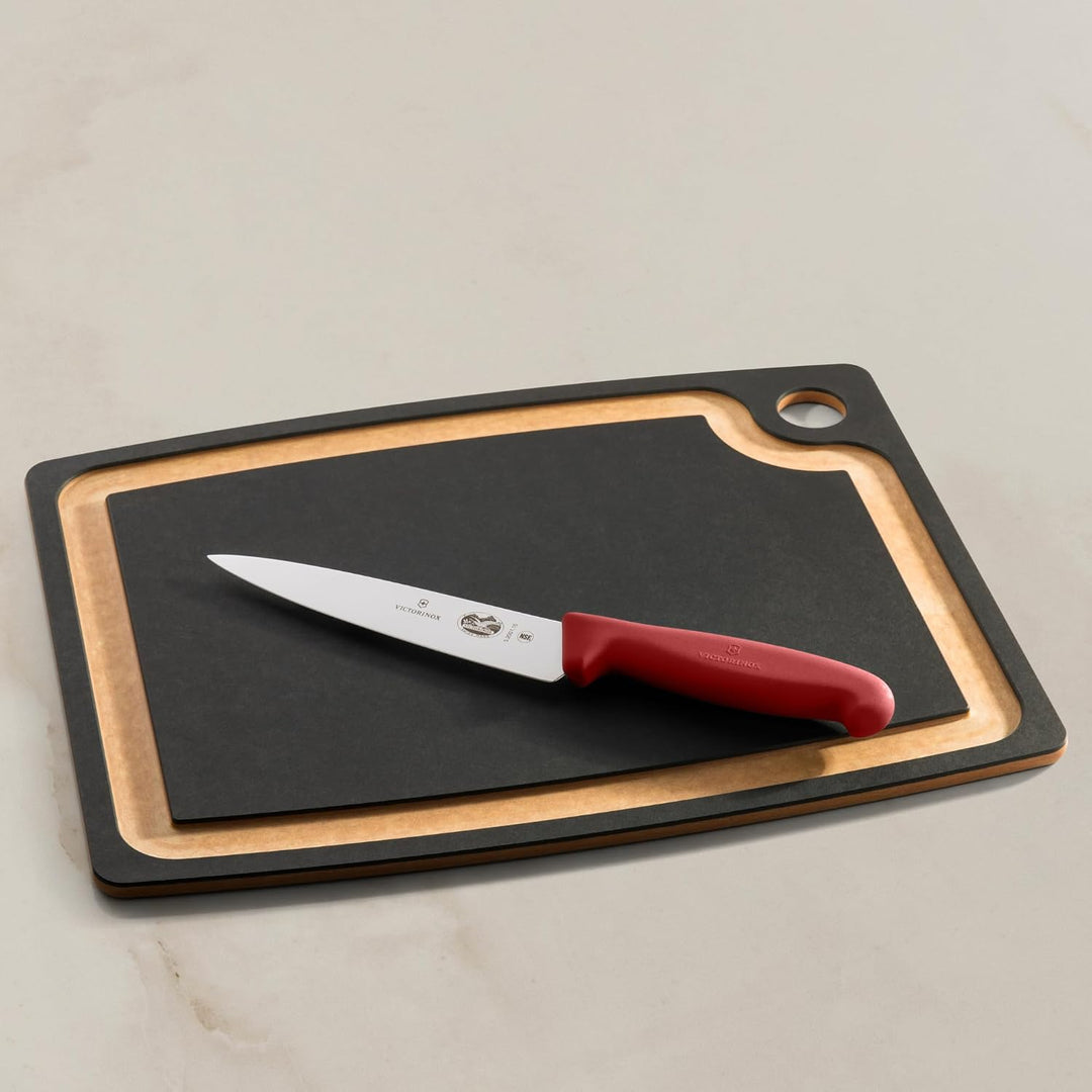 Victorinox Fibrox Kochmesser, Breites Universalmesser für Obst und Gemüse, 15 cm, Gerade Klinge, Sch
