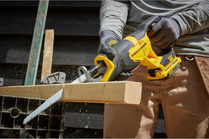 STANLEY Säbelsäge, 18 V, FATMAX V20-Bereich, 25 mm, Geschwindigkeit 0-3000, bürstenloser Motor, ohne