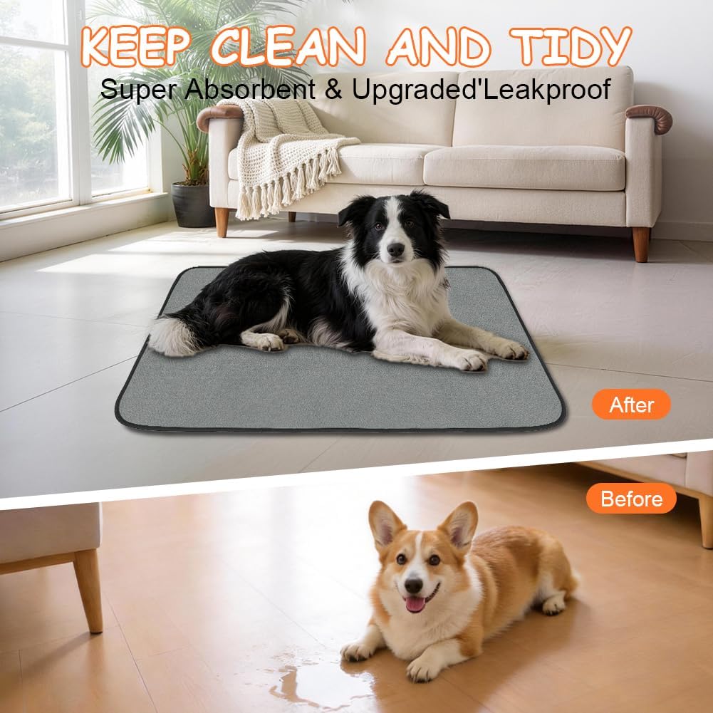 2 Stück Waschbar Haustier-Urinunterlage, 70x100cm Welpenunterlagen Waschbar Puppy Training Pads, Wie