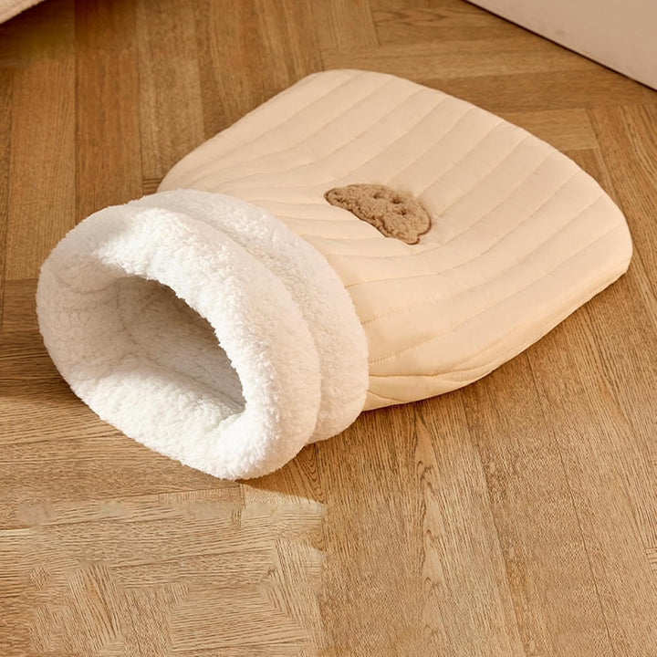 Katzenschlafsack, Haustierkuschelbett, Halbgeschlossenes Haustierschlafbett, Gemütliche Katzenbetten