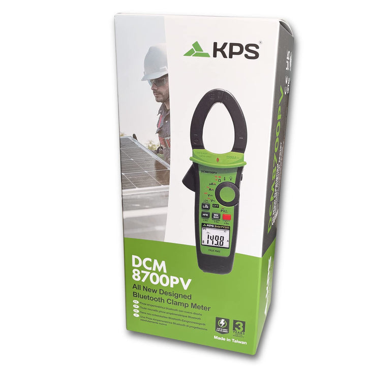KPS-DCM8700PV Stromzange TRMS für Solaranwendungen Spannung bis 1500VAC/2000VDC AC/DC 1500A und 4000