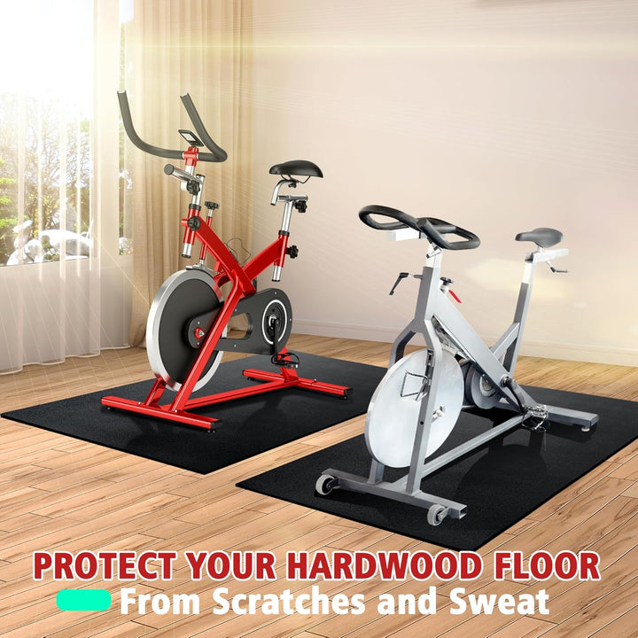 Bodenschutzmatte Laufband | 6 mm, 152 x 76 cm Bodenmatte für Sportgeräte, Fitnessgeräte, Schalldämme