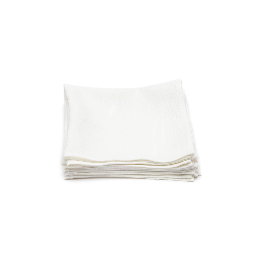LinenMe 0256205 Tischserviette, 17 x 17, gebrochenes Weiss 42 x 42 cm (4er Set) Gebrochenes Weiss, 4