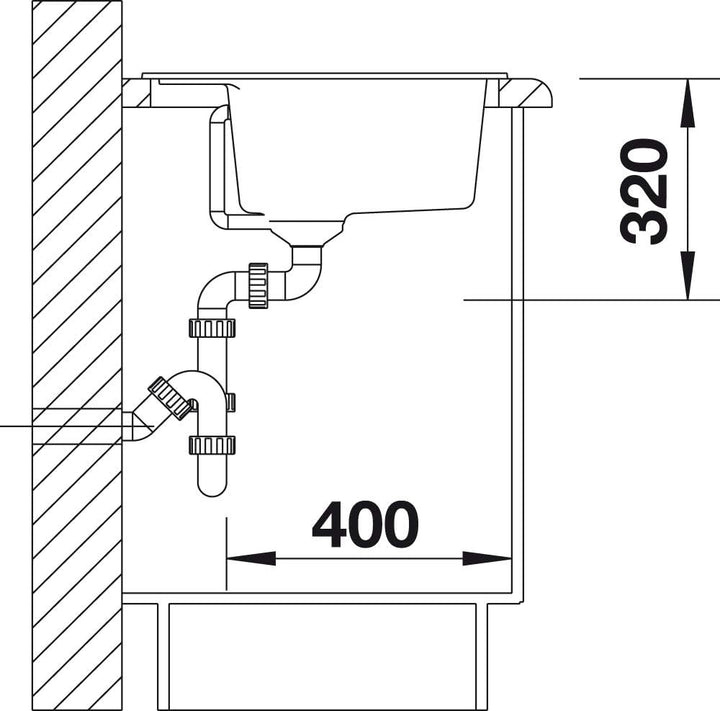 BLANCO DALAGO 6 | SILGRANIT cafe | Einbauart: Einbau von Oben | mit Ablauffernbedienung | 60er Unter