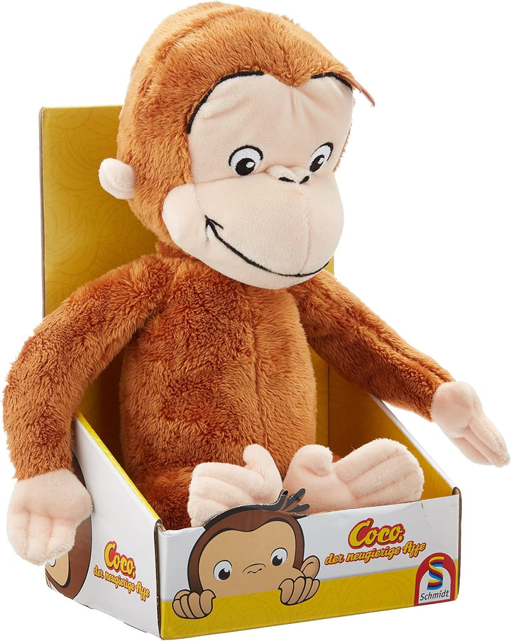 Schmidt Spiele 42740 Coco der neugierige AFFE, Plüschfigur, 26 cm, bunt Single, Single