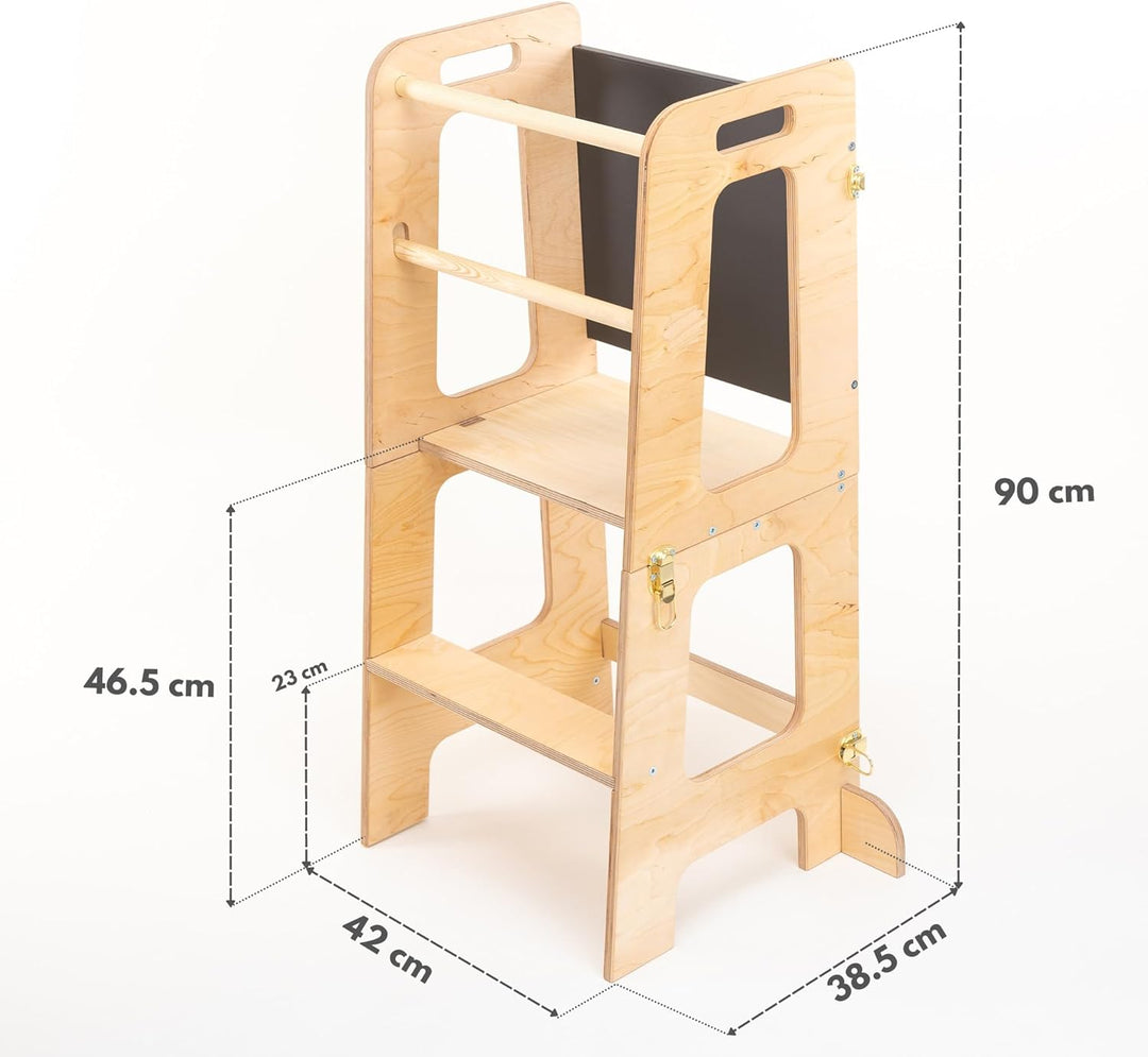 Lernturm ab 1 Jahr DeveKids (Grün und Holz, Ohne Rutsche) Ohne Rutsche Grün und Holz, Ohne Rutsche G