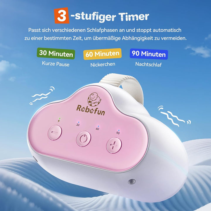 Robofun Kinderwagenschaukler - 2025 Das Original-Schlafhilfe für Babys, 5 Einstellbare Weiss 8, Weis