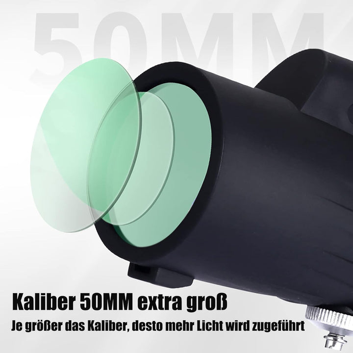 Monokular Teleskop 10-30x50 ED Zoom Monokulare Nachtsicht, IPX7 Stickstoffgefüllt und Wasserdicht mi