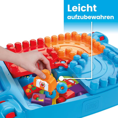 MEGA BLOKS Bauset - Spielend leicht Logik und Zahlen lernen - Spieltisch zum Fördern der motorischen