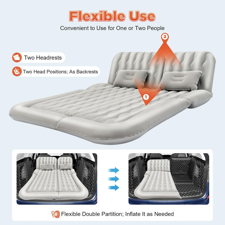 FUNYSF Auto Luftmatratze SUV aufblasbare Bett aufblasbare Camping Bett Combo Portable Bett, abnehmba