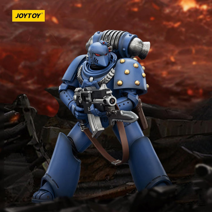 JOYTOY Warhammer 40K Horus Heresy, Ultramarines MKVI Tactical Legionary 1/18 Action Figur，Sammeln Un