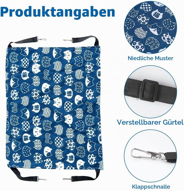 MiOYOOW 2 STK. Katzenhängematte, Atmungsaktives Hängebett für Haustiere Haustierkäfig Hängematte mit